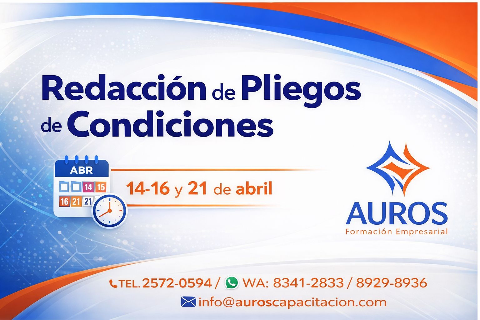 Redacción de pliegos de condiciones