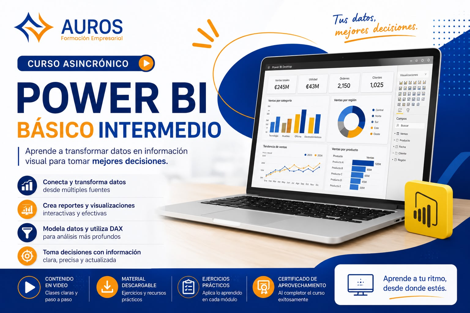 Análisis De Datos En Microsoft Power Bi Nivel Básico-Intermedio 