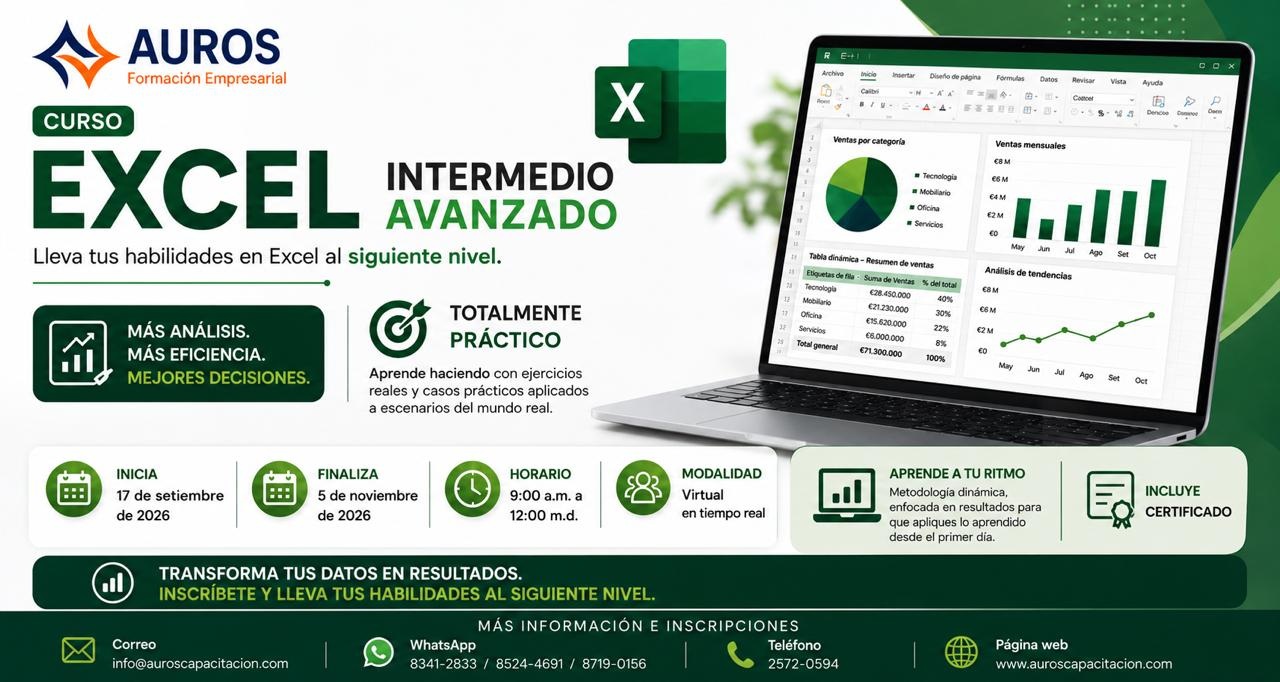 MICROSOFT EXCEL NIVEL INTERMEDIO - AVANZADO
