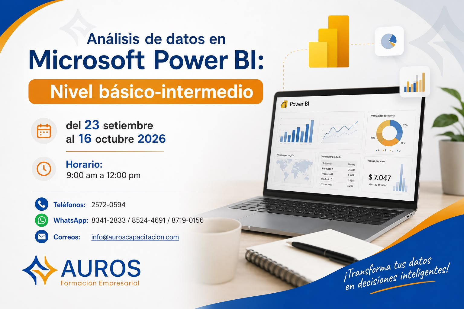 Análisis de datos en Microsoft Power BI:   Nivel básico-intermedio